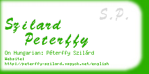 szilard peterffy business card